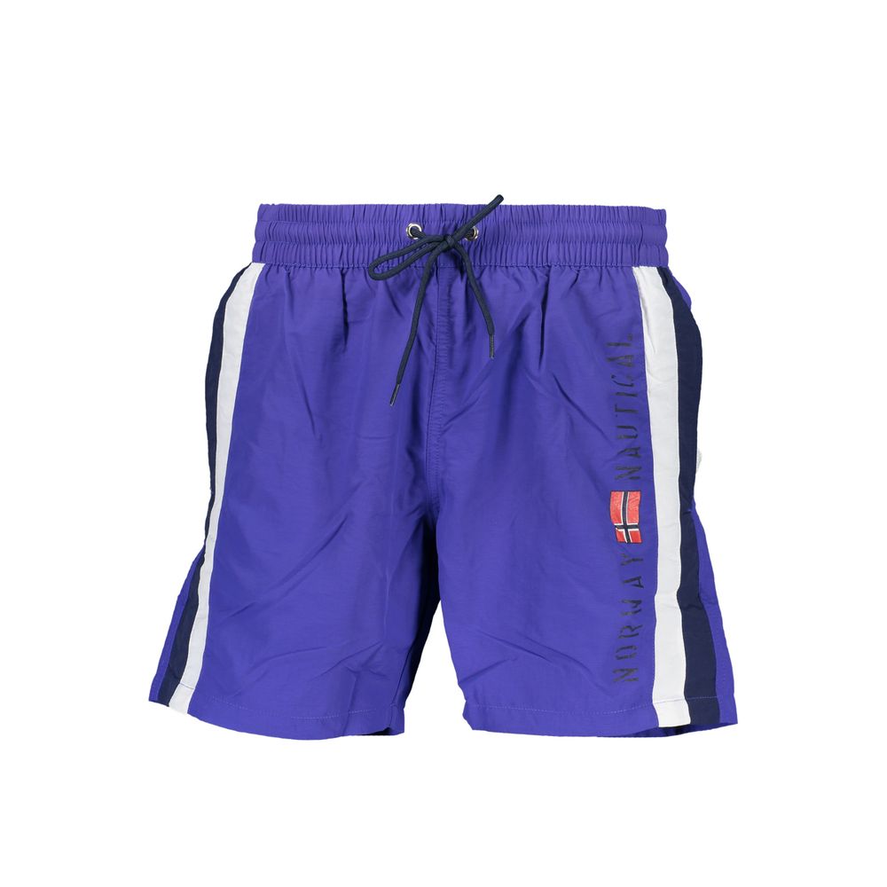 Norway 1963 Blå Polyamid Tettsittende Badeshorts for Menn