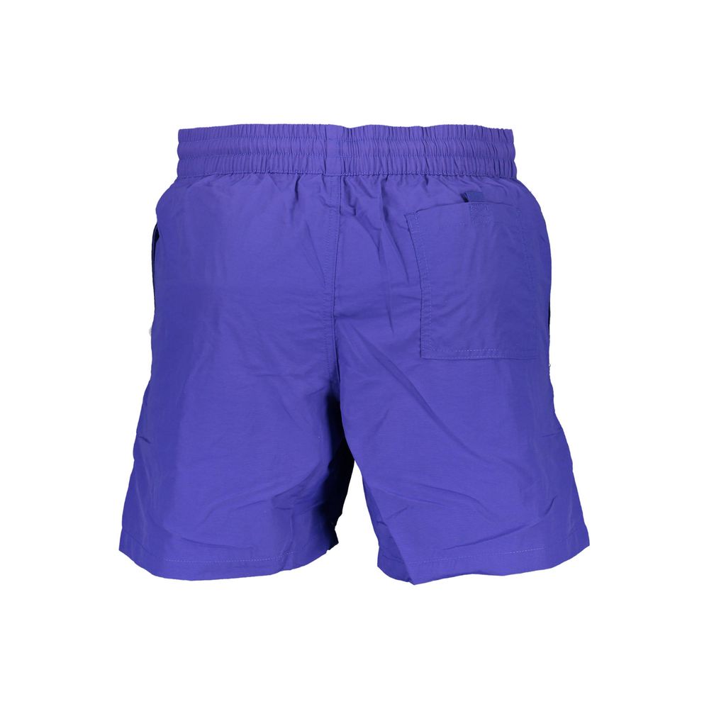 Norway 1963 Blå Polyamid Tettsittende Badeshorts for Menn