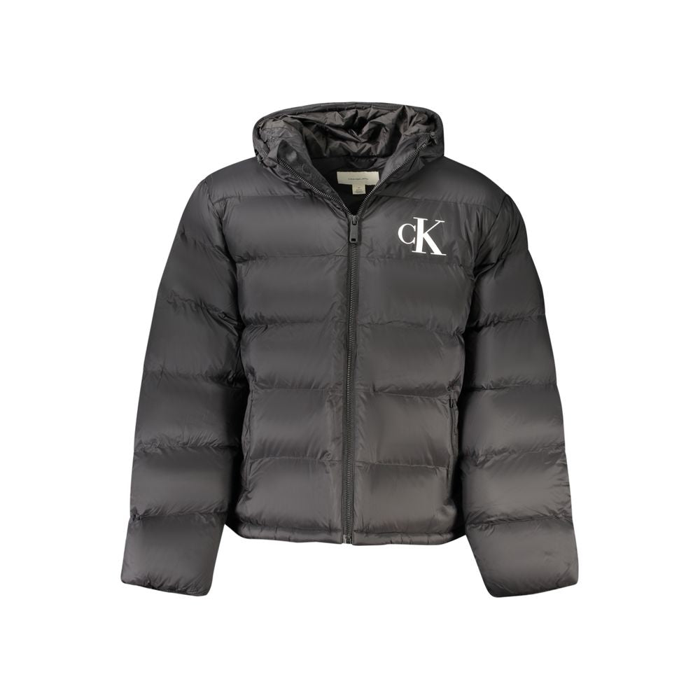 Calvin Klein svart poliammid herrejakke