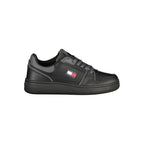 Tommy Hilfiger Svart polyuretan-sneaker for damer