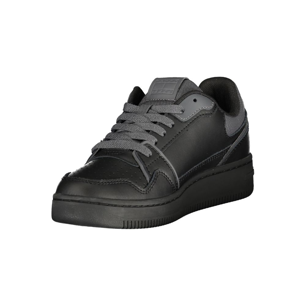 Tommy Hilfiger Svart polyuretan-sneaker for damer