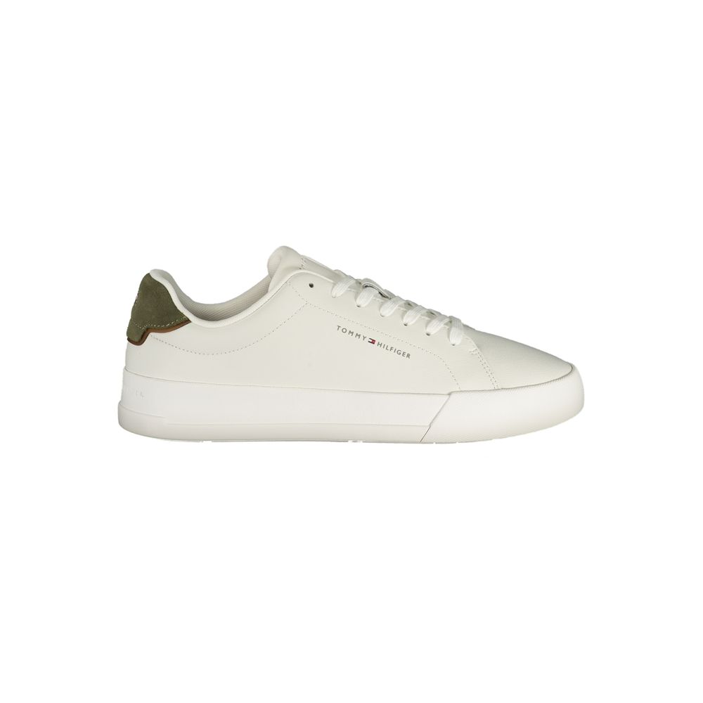 Tommy Hilfiger hvit herresneaker i polyuretan