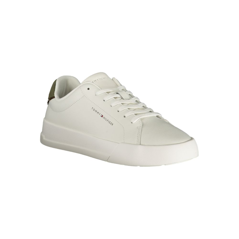 Tommy Hilfiger hvit herresneaker i polyuretan