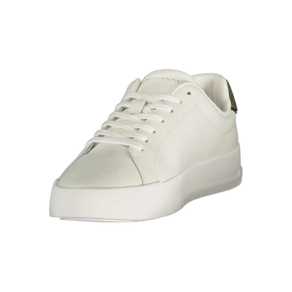 Tommy Hilfiger hvit herresneaker i polyuretan