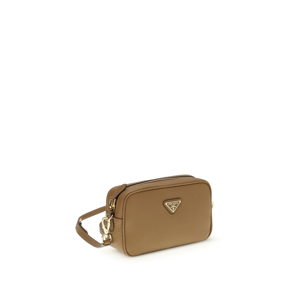 Prada Beige Kalveskinn Bos Taurus Skulderveske