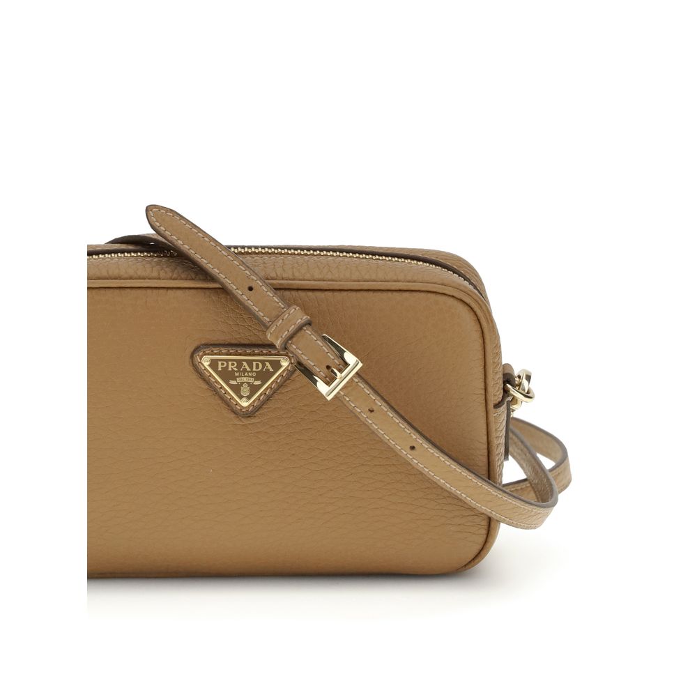 Prada Beige Kalveskinn Bos Taurus Skulderveske