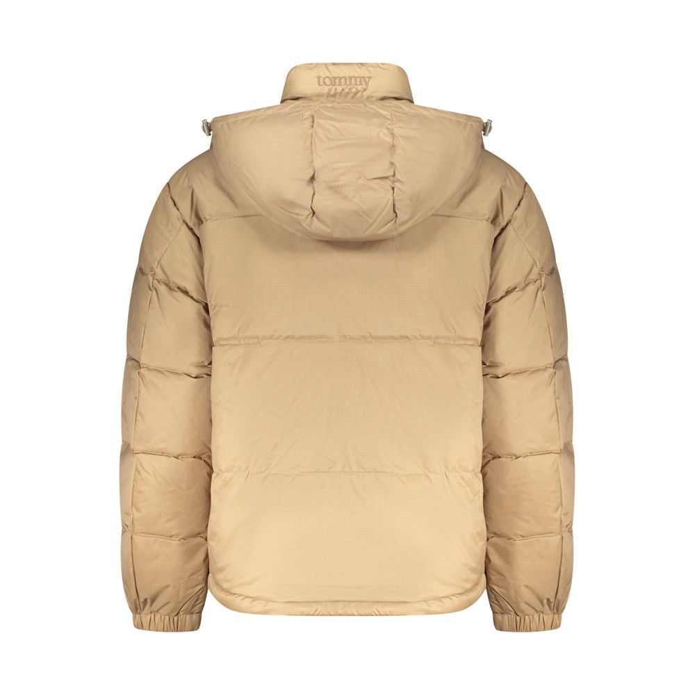 Tommy Hilfiger beige polyesterjakke for menn