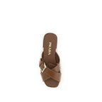 Prada Brune Kalveskinnsandaler Bos Taurus