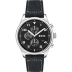 Hugo Boss svart skinnklokke