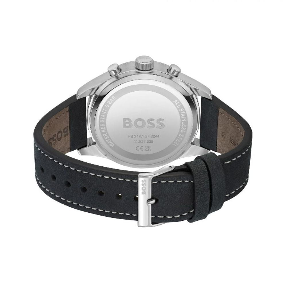 Hugo Boss svart skinnklokke