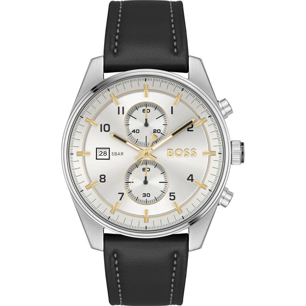 Hugo Boss svart skinnklokke