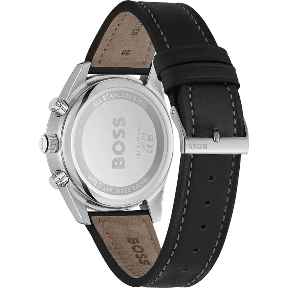 Hugo Boss svart skinnklokke