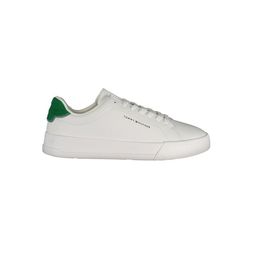 Tommy Hilfiger hvit herresneaker i polyuretan
