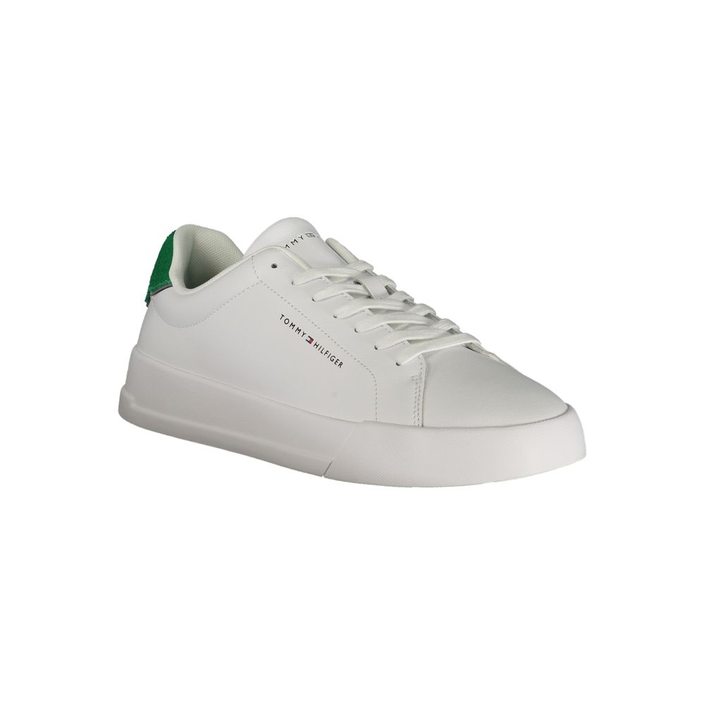 Tommy Hilfiger hvit herresneaker i polyuretan