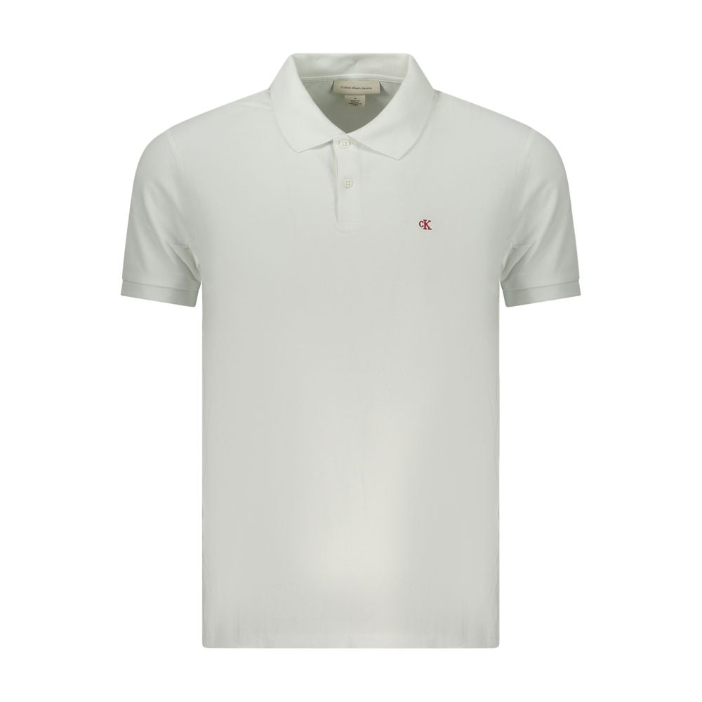 Calvin Klein Bianco bomullspoloskjorte for menn