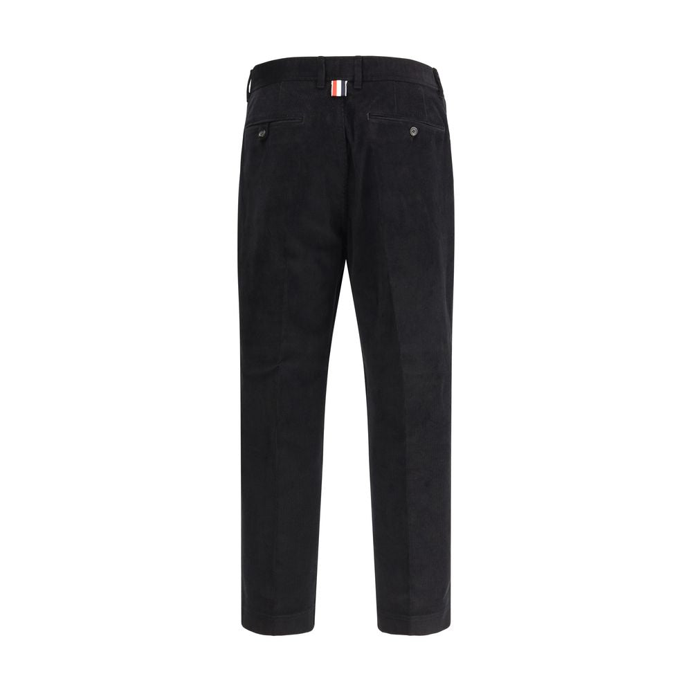 Thom Browne Svarte Chino-bukser i bomull