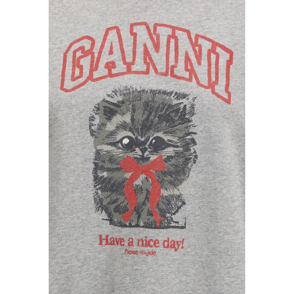 Ganni grå bomullsgenser