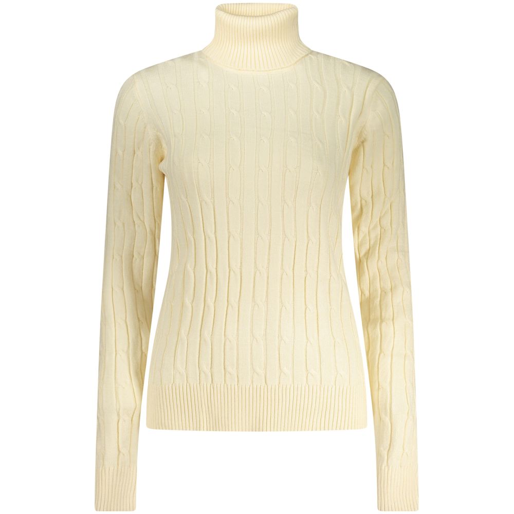 Norge 1963 Hvit Viskose Dame Turtleneck Genser