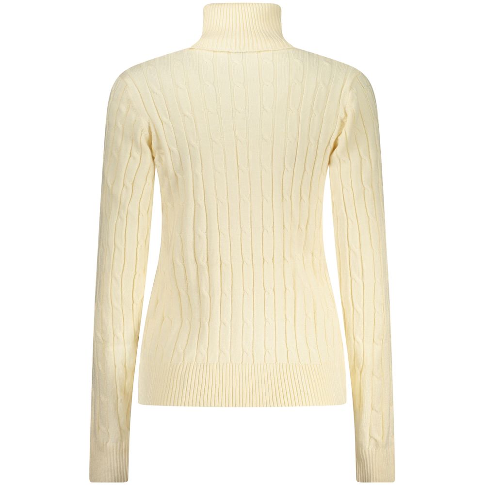 Norge 1963 Hvit Viskose Dame Turtleneck Genser